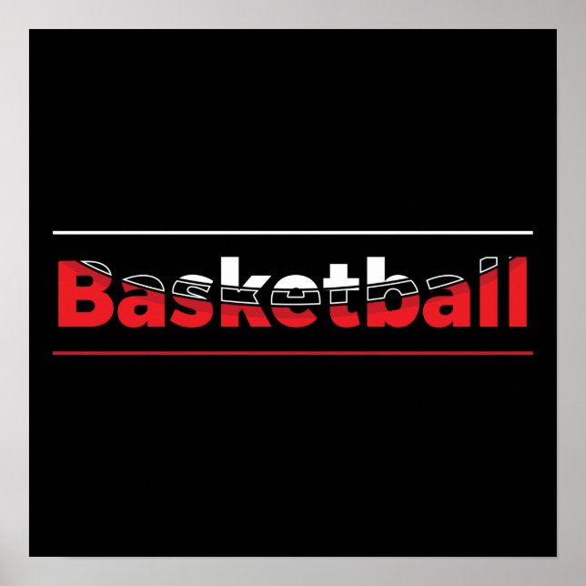 Poster Jogador de Basquete - Arca Geométrica Minimalista (Frente)