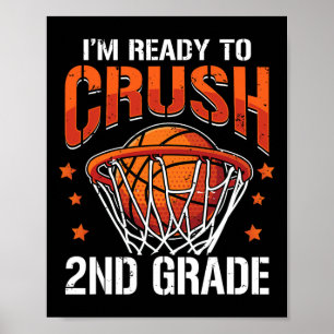 Poster Jogador de basquete de segundo de esmagamento de v