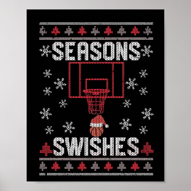 Poster Jogador de basquete Fan Ugly Christmas PJ (Frente)