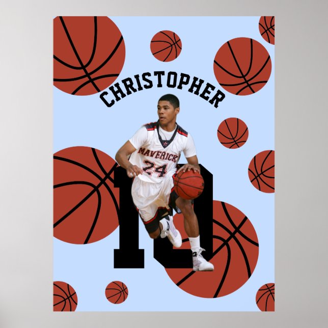 Poster Jogador de Basquete Personalizado (Frente)