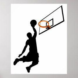 Poster Jogador de Basquete Silhueta To Dunk