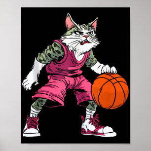 Poster Jogador de Basquete - Tanque de Gato de Basquete -