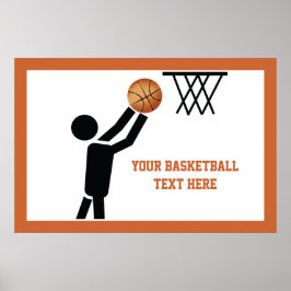 Poster Jogador de basquetebol personalizado