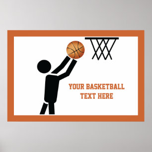 Poster Jogador de basquetebol personalizado