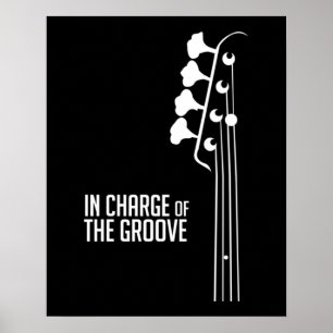 Poster Jogador de Bass encarregado do Groove