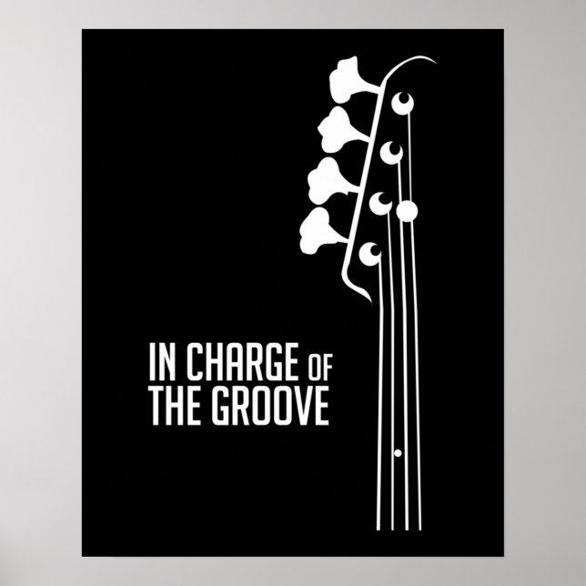 Poster Jogador de Bass encarregado do Groove (Frente)