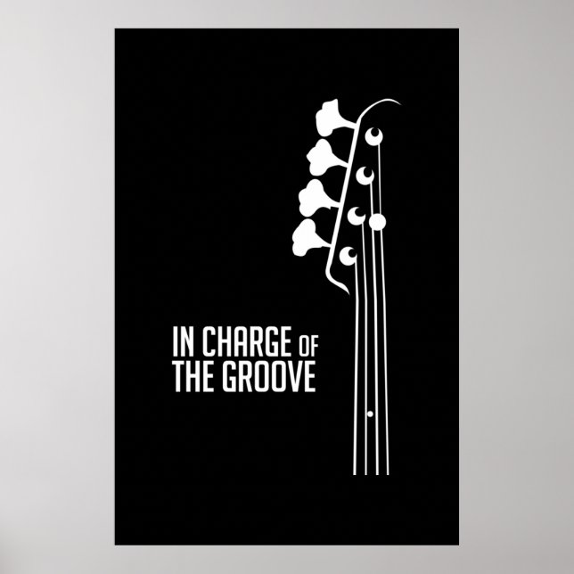 Poster Jogador de Bass encarregado do Groove (Frente)