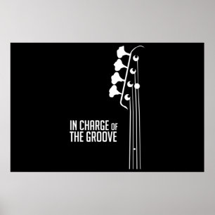 Poster Jogador de Bass encarregado do Groove