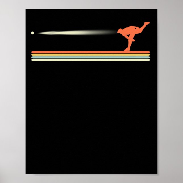 Poster Jogador de beisebol de Roupa de Pitcher (Frente)