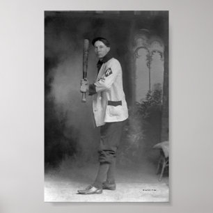 Poster Jogador de beisebol que guardara o bastão