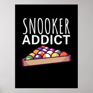 Poster Jogador de Bilhar   Viciado em Snooker
