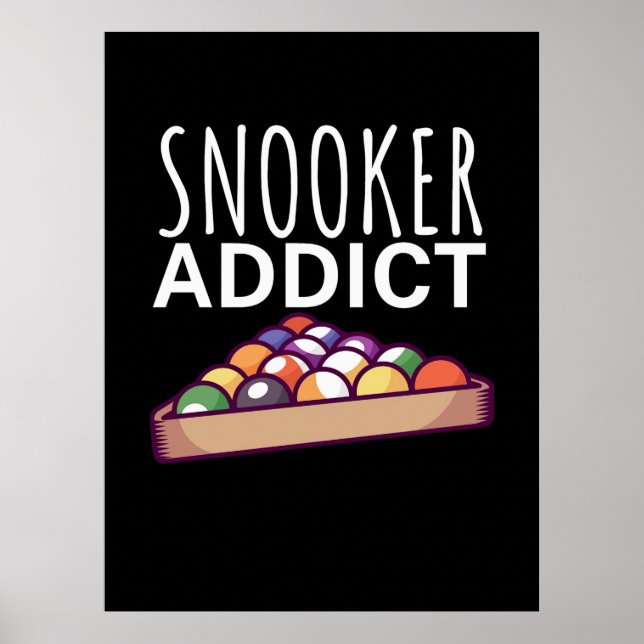 Poster Jogador de Bilhar | Viciado em Snooker (Frente)