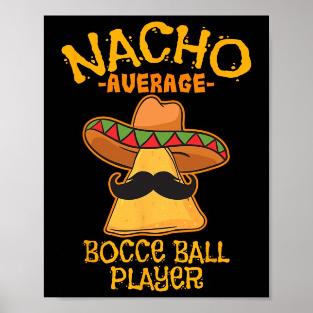 Poster Jogador de Bocce Ll Nacho Médio Cinco De Mayo Mexi (Frente)