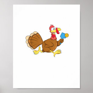 Poster Jogador de Bola de Pickle Turquia Paddleball Ação