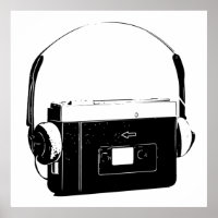 Jogador de Cassete Portátil anos 80, Walkman.
