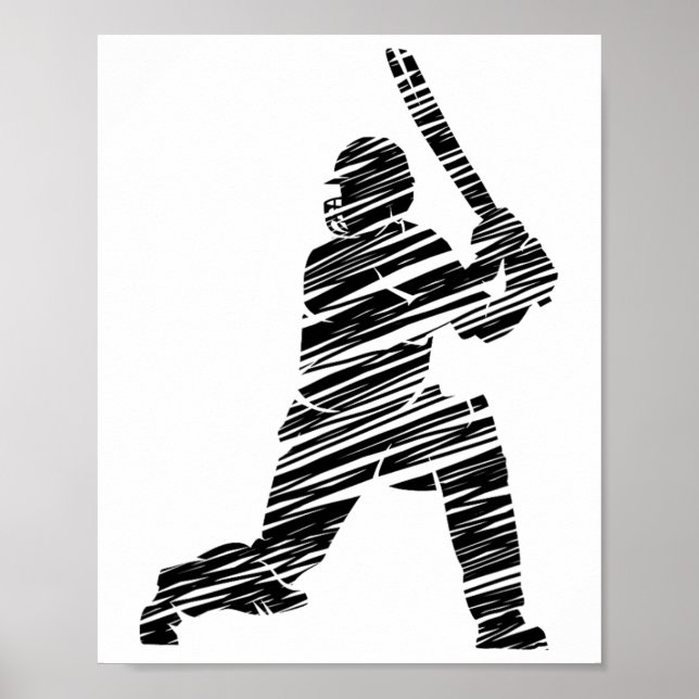 Poster Jogador de críquete 8  (Frente)