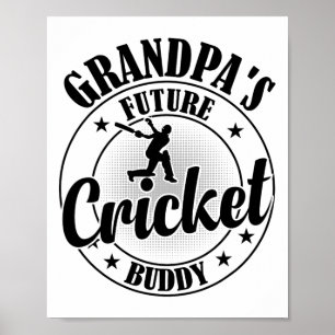 Poster Jogador de Críquete - Futuro Críquete do Vovô
