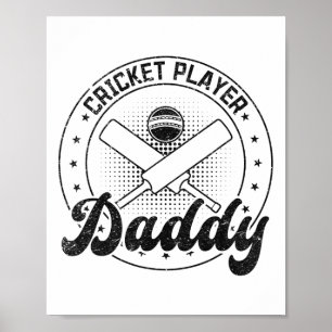 Poster Jogador de críquete papai