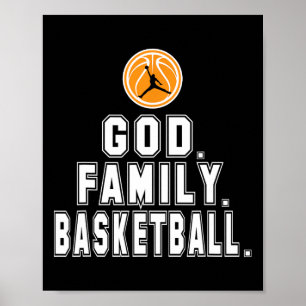 Poster Jogador de Deus da Família de Basquete