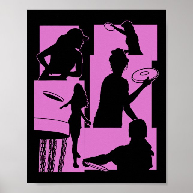 Poster Jogador de Disc Golf Engraçado Disco Voador Legal  (Frente)