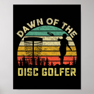 Poster Jogador de Disc Golf Vintage Dawn Of The Disc Golf