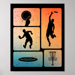 Poster Jogador de Disco de Golfe Divertido Entusiasta de