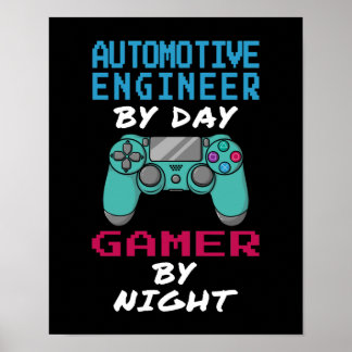 Poster Jogador de Engenheiros para automóveis