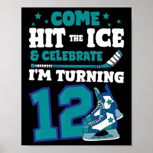Poster Jogador de Equipe de Gol de Aniversário de 12 Anos