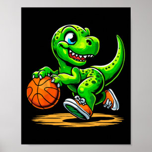 Poster Jogador de Esqueleto T-rex Dinossauro 