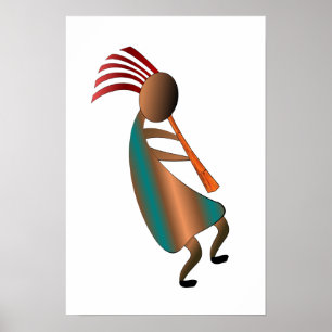 Poster Jogador de Flute Kokopelli