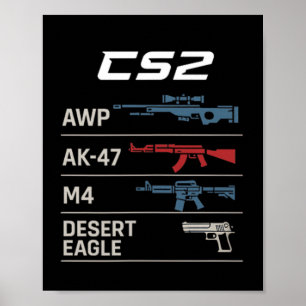 Poster Jogador de Fps Engraçado Cs Primeira Pessoa Jogos