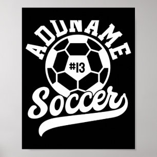 Poster Jogador de Futebol Adicionar Nome Time de Futebol