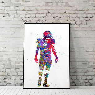 Poster Jogador de Futebol Americano