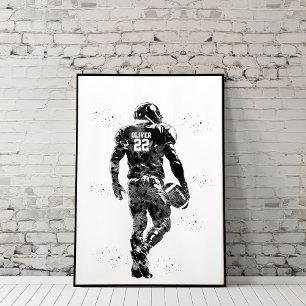 Poster Jogador de Futebol Americano