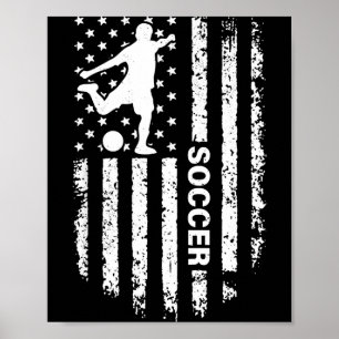 Poster Jogador de Futebol Americano Bandeira dos EUA Patr
