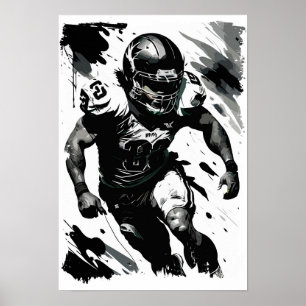 Poster ✪ jogador de futebol americano da NFL - Retrato ☛