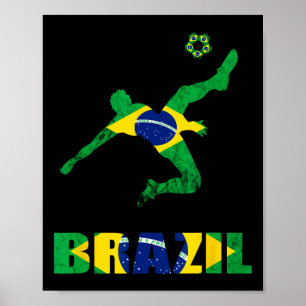 Poster Jogador de Futebol Brasileiro Pé de Atleta Brasile