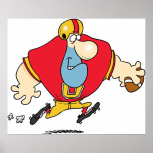 Poster Jogador de Futebol Cartoon