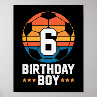 Poster Jogador de Futebol de 6 Anos 6º Aniversário Para M