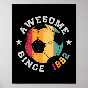 Poster Jogador de Futebol de Aniversário 33 Anos Incrível