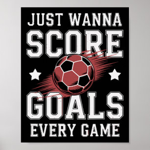 Poster Jogador de Futebol de Pontapé Marca Mais Gols Raíz