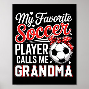 Poster Jogador de futebol favorito liga para a vovó no di