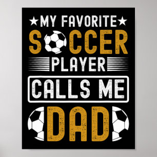 Poster Jogador de Futebol Favorito Me Chama de Pai no Dia
