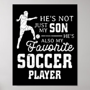 Poster Jogador de Futebol Favorito Vintage Filho Família 
