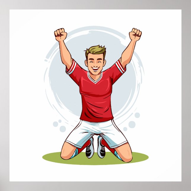 Poster Jogador de futebol homem (Frente)