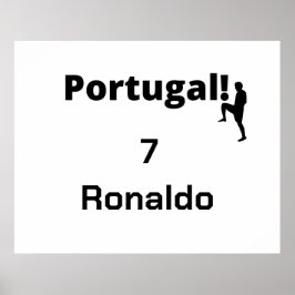 Poster Jogador de Futebol Português personalizável