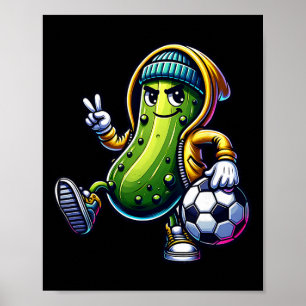 Poster Jogador de Futebol Urbyn Pickle Vibrações Legais d