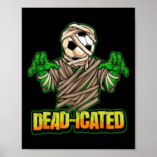 Poster Jogador de Futebol Zumbi Futebol Assustador Hallow