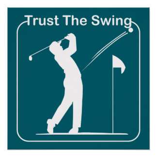 Póster jogador de golfe