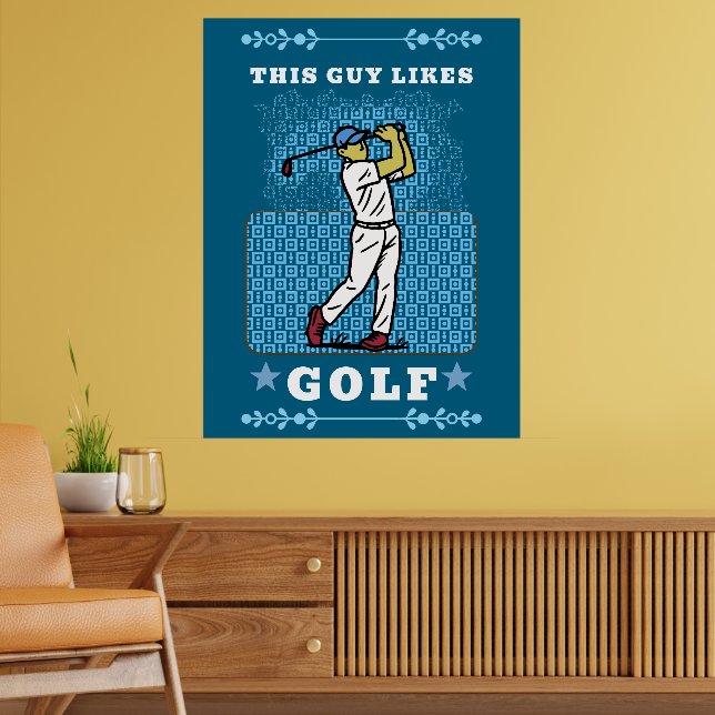 Poster jogador de golfe (Sala de Estar 2)